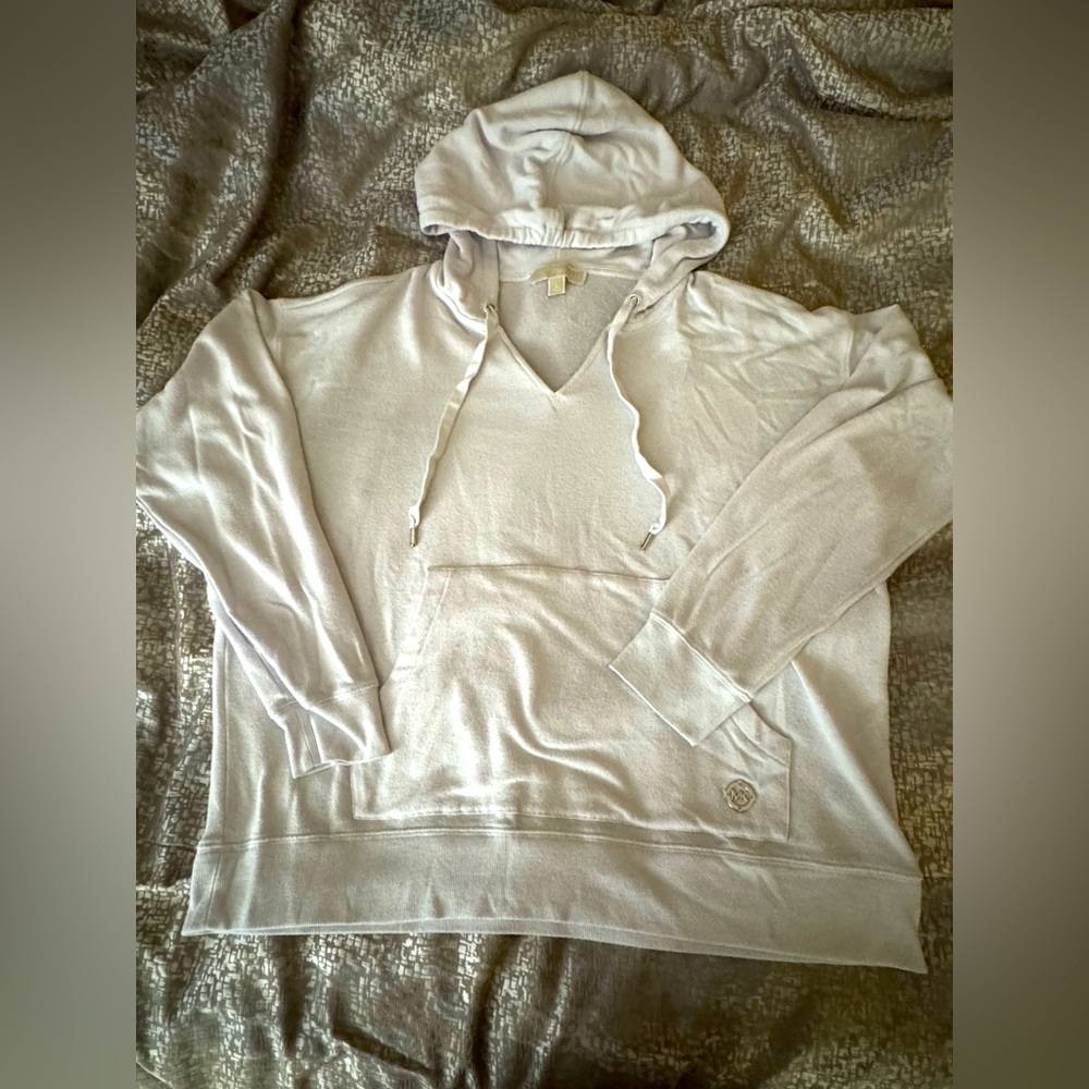 Michael Kors Cozy White Hoodie Sz Large